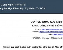 Thư ngỏ Quỹ học bổng gửi đến Quý mạnh thường quân