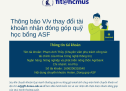 [THÔNG BÁO] V/v Quỹ học bổng thay đổi tài khoản ngân hàng tiếp nhận đóng góp từ quý mạnh thường quân